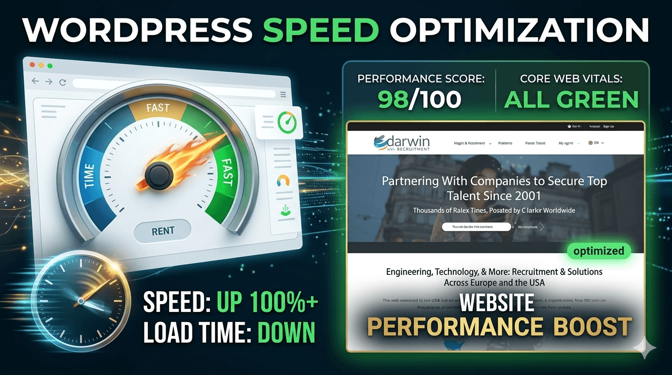 WordPress Speed Optimization for High-Traffic Darwin Recruitment Site